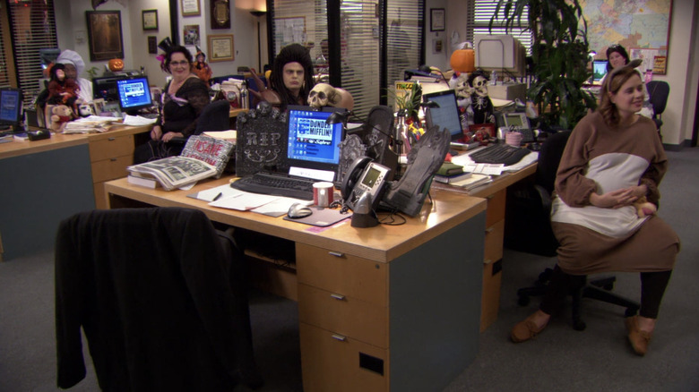 Dunder Mifflin staff in costumes