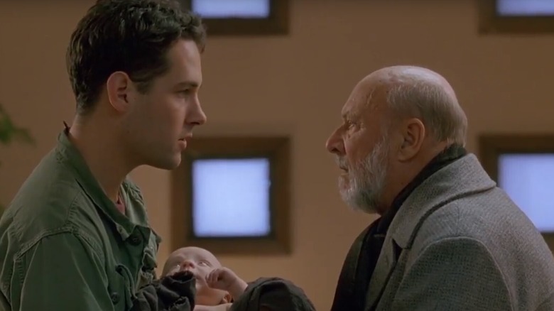 Donald Pleasence and Paul Rudd in "Halloween: The Curse of Michael Myers"