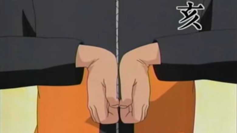 Naruto making Boar hand sign