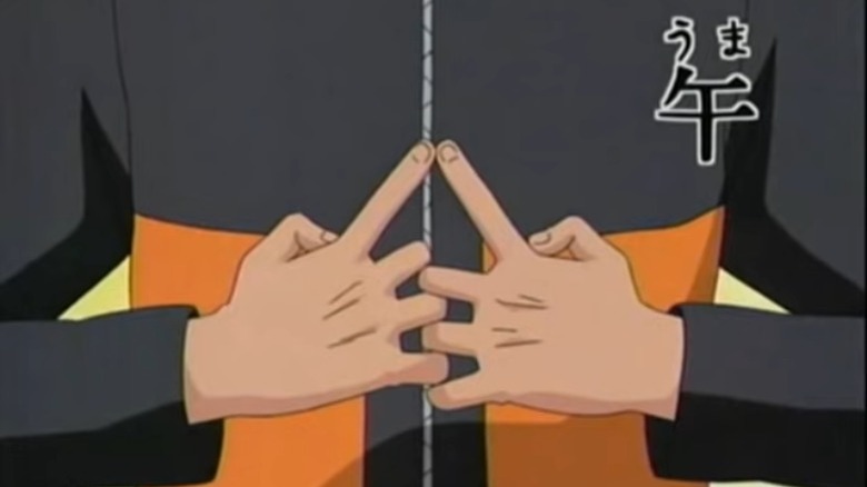 Naruto making Horse hand sign