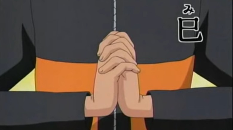 Naruto making Snake hand sign