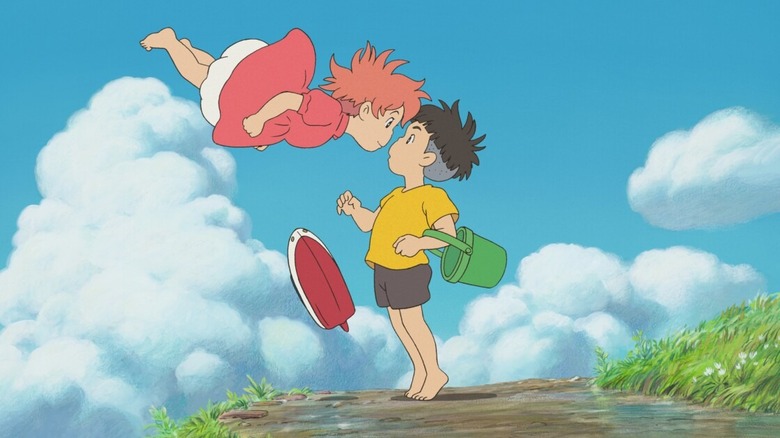 Ponyo kisses Sosuke