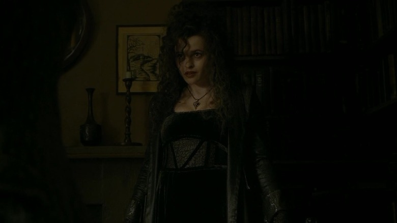 Bellatrix arching her eyebrows in challenge