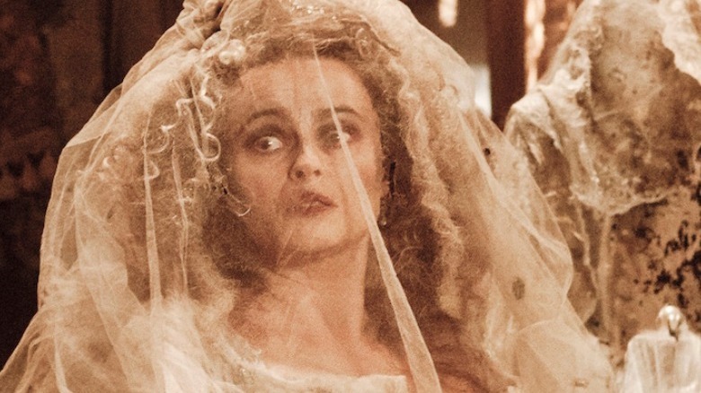 Miss Havisham wearing a veil