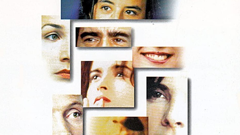 Array of close-up portraits of the cast members of "Portraits Chinois," including Helena Bonham Carter