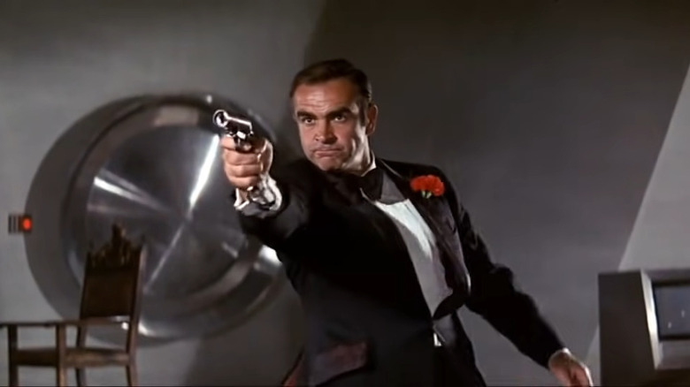 Bond aims gun