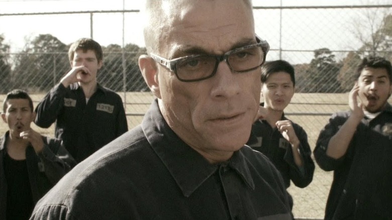 Van Damme in a prison yard