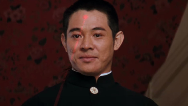 Jet Li with laser light on head