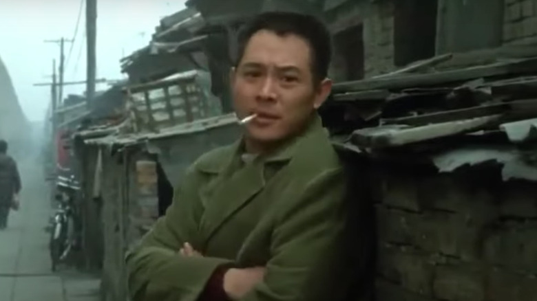 Jet Li smoking cigarette