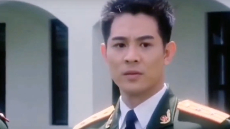 Jet Li wearing military uniform