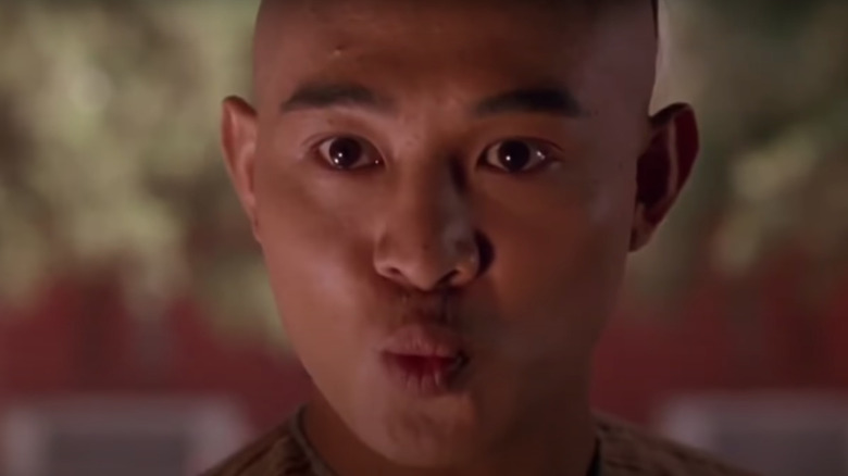 Jet Li with pursed lips