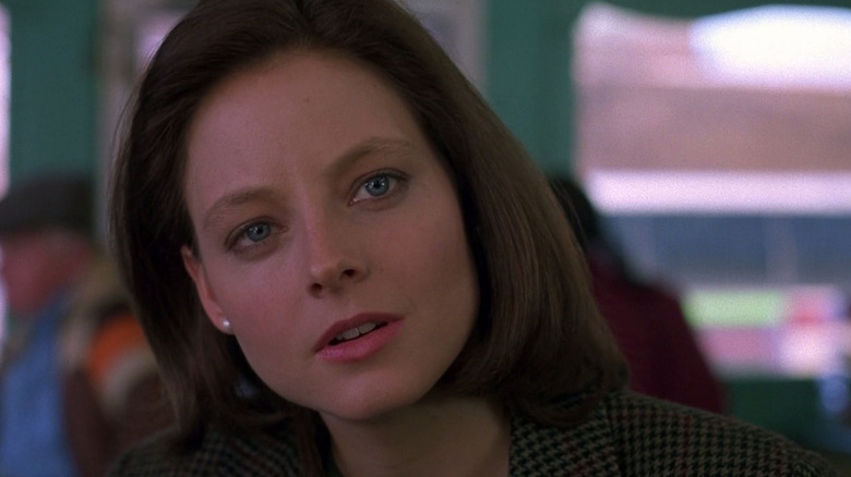 Jodie Foster listening in on important information Silence of the Lambs