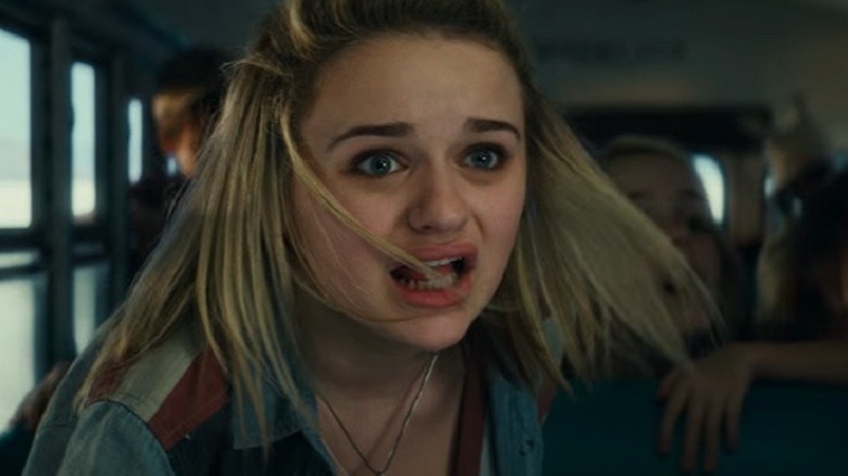 Joey King reacts in fright