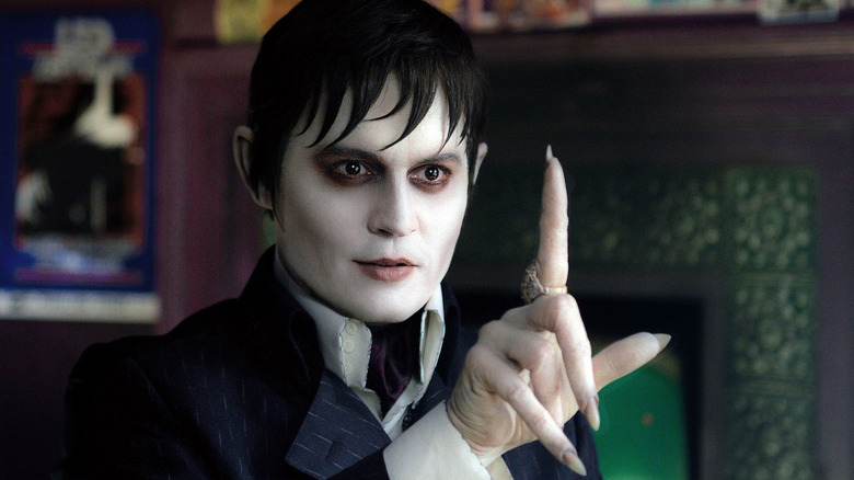 Barnabas Collins raises a finger in "Dark Shadows" (2012)