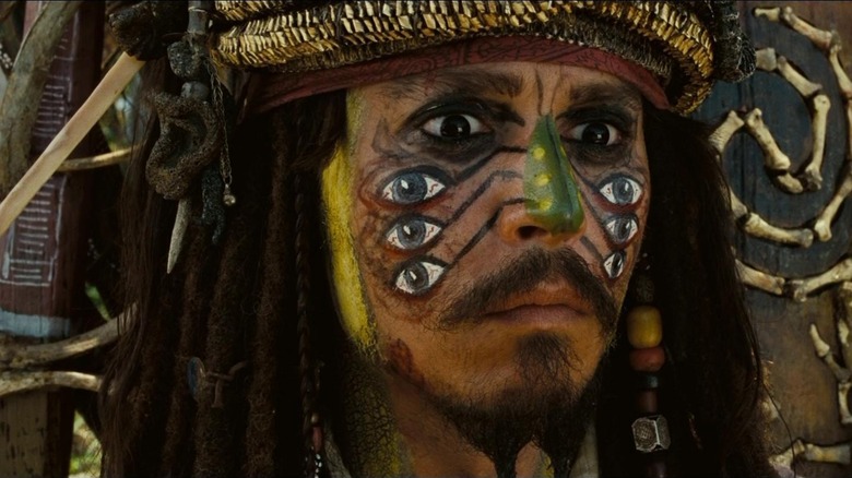 Jack Sparrow with eye make-up in "Dead Man's Chest" (2006)