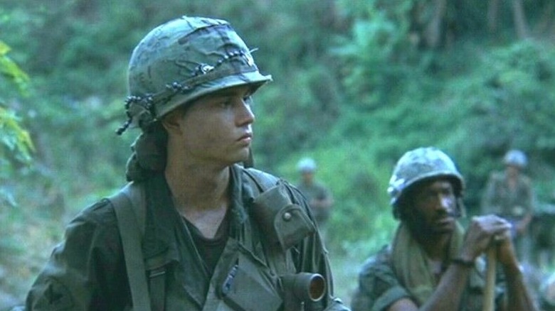 Lerner on patrol in "Platoon" (1986)