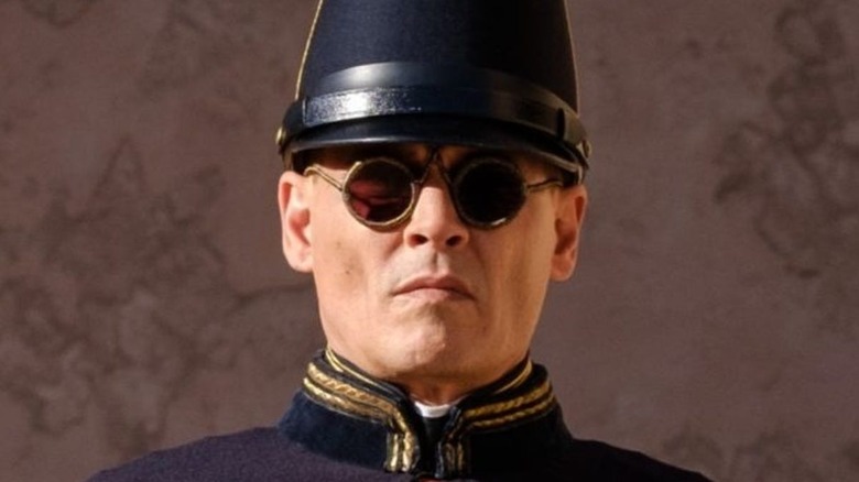 Colonel Joll stands at attention in "Waiting For The Barbarians" (2019)