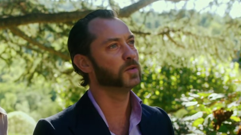 Jude Law with horseshoe mustache and beard