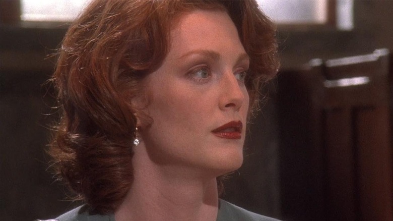 Julianne Moore looking to the side