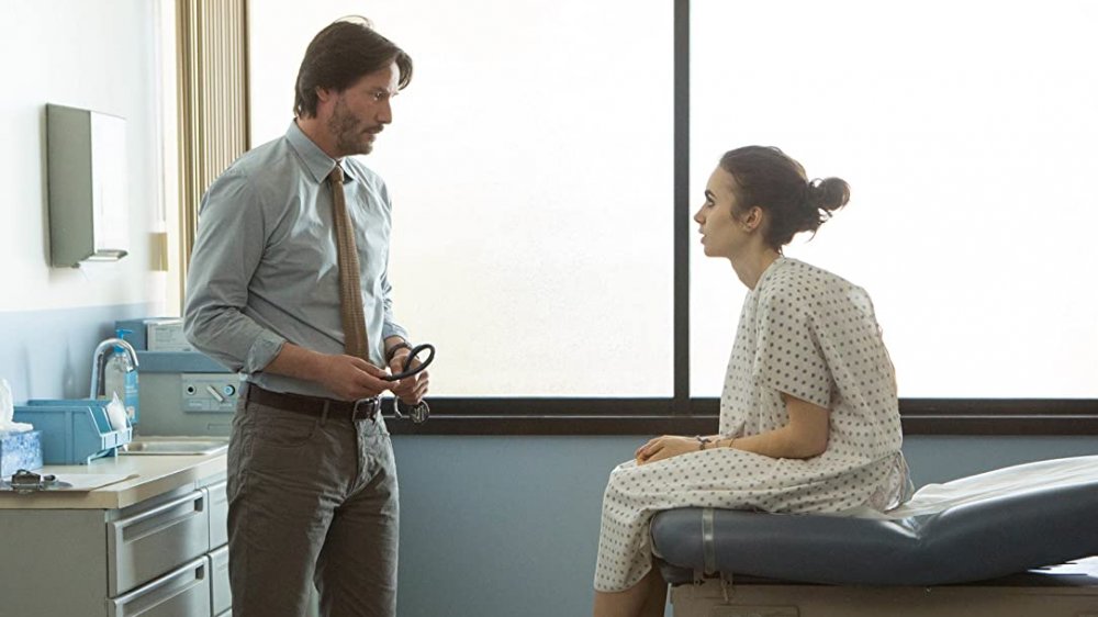 Keanu Reeves and Lily Collins in To the Bone