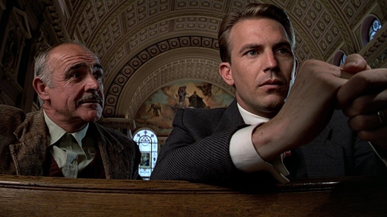 Costner and Connery in church