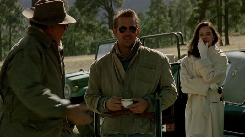 Kevin Costner in field with coffee