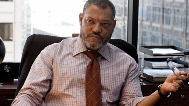 Laurence Fishburne as Perry White in his office