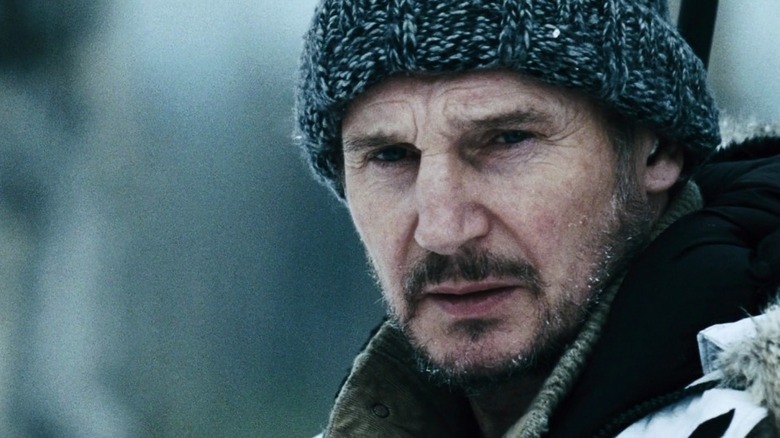 Liam Neeson in the snow