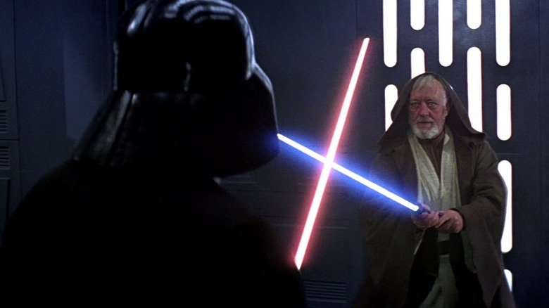 The first lightsaber duel