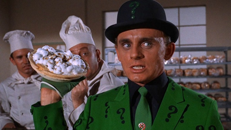 Frank Gorshin with a pastry