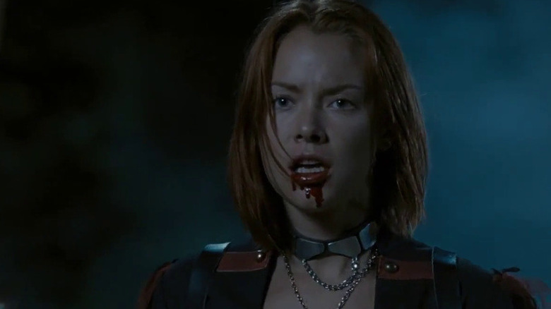 BloodRayne with blood on chin