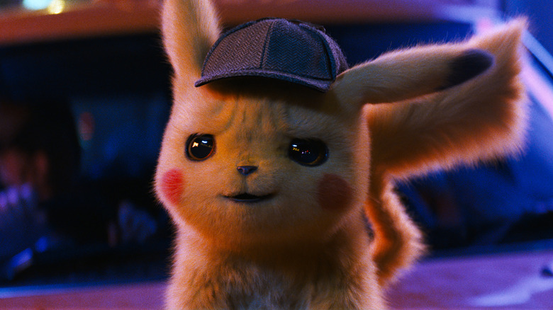 Detective Pikachu smiling