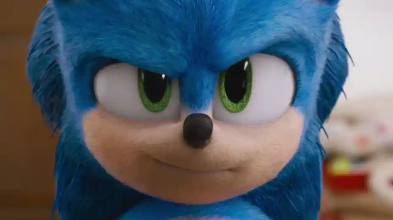 Sonic stares deviously