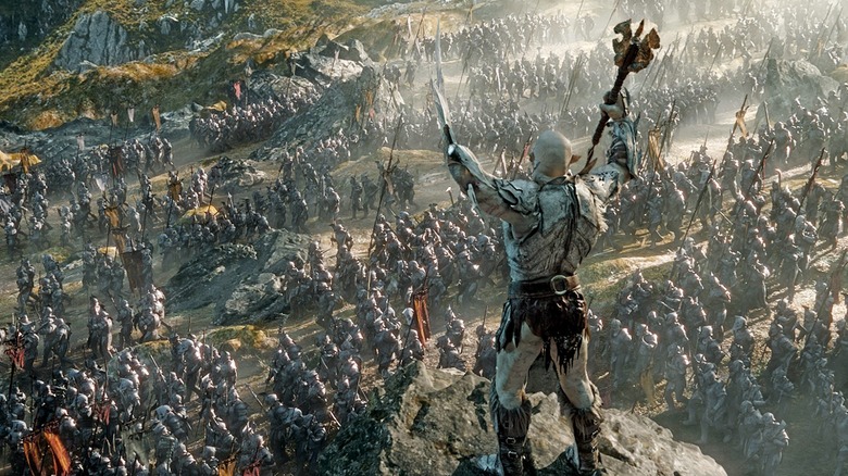 Azog hails his army