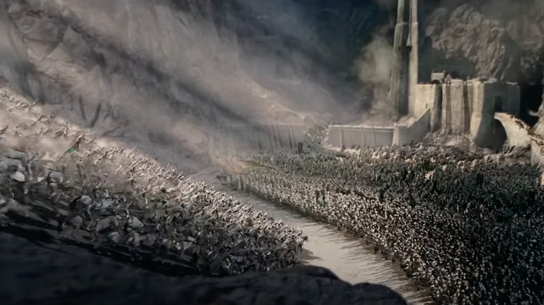 Cavalry charge at Helm's Deep