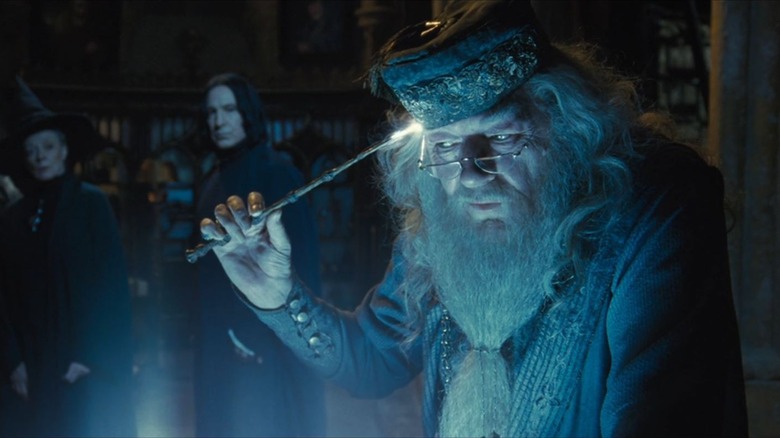 Dumbledore uses the Elder Wand