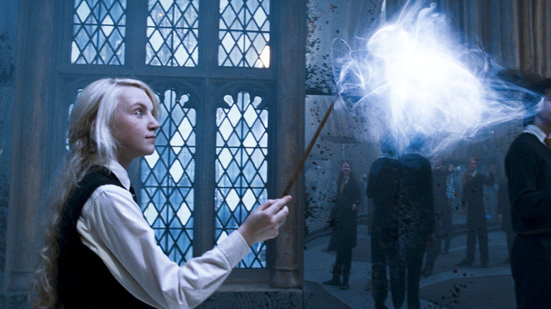 Luna casts her rabbit Patronus