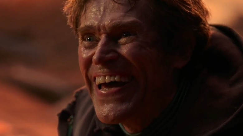 Norman Osborn laughing and sweating