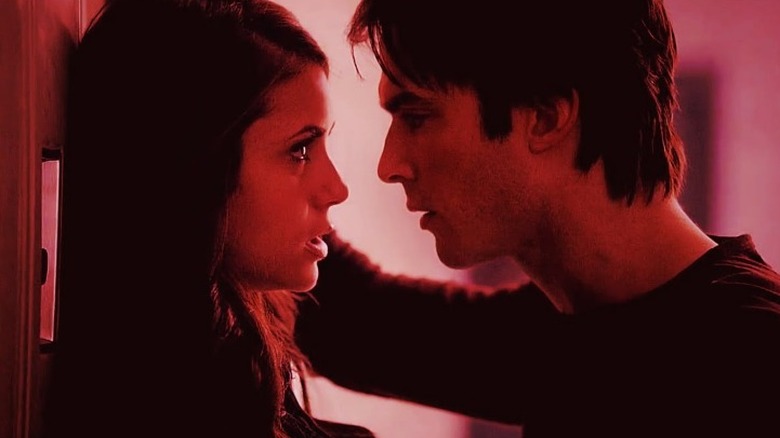 Damon looks into Elena's eyes