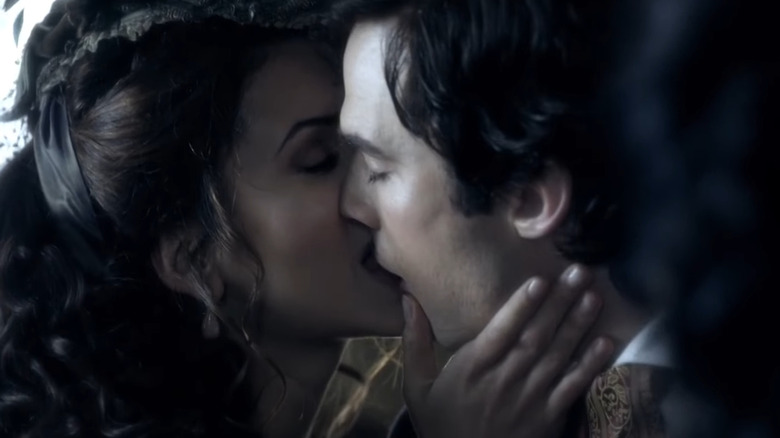 1800s Damon kissing Katherine