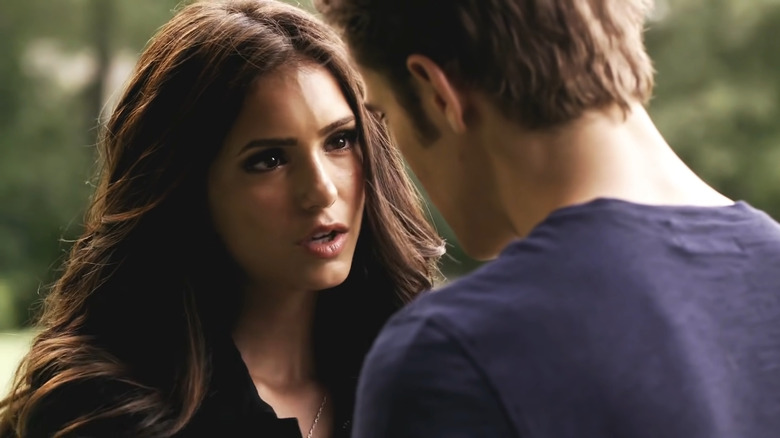 Katherine and Stefan talking