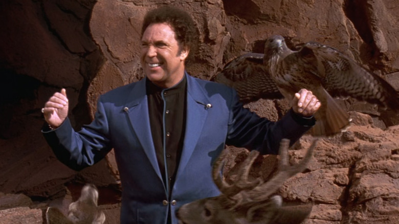 Tom Jones with a hawk