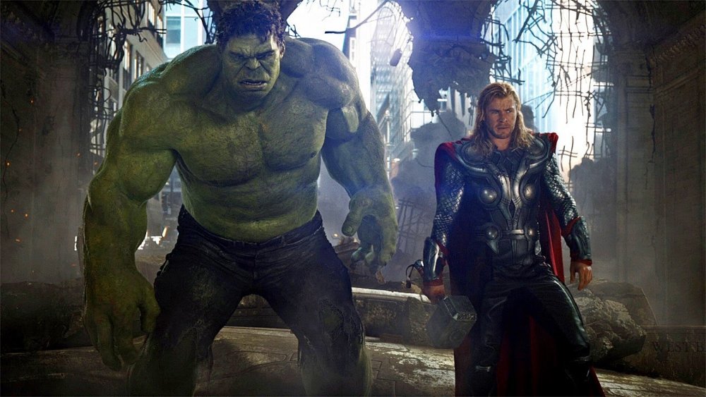 Mark Ruffalo and Chris Hemsworth in The Avengers