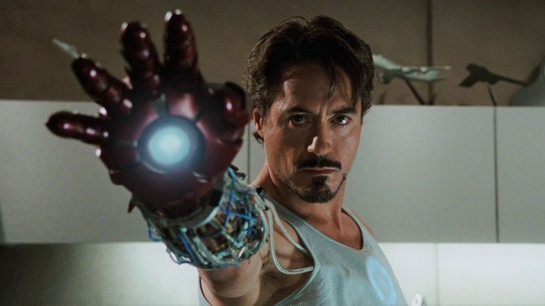 Iron Man testing glove