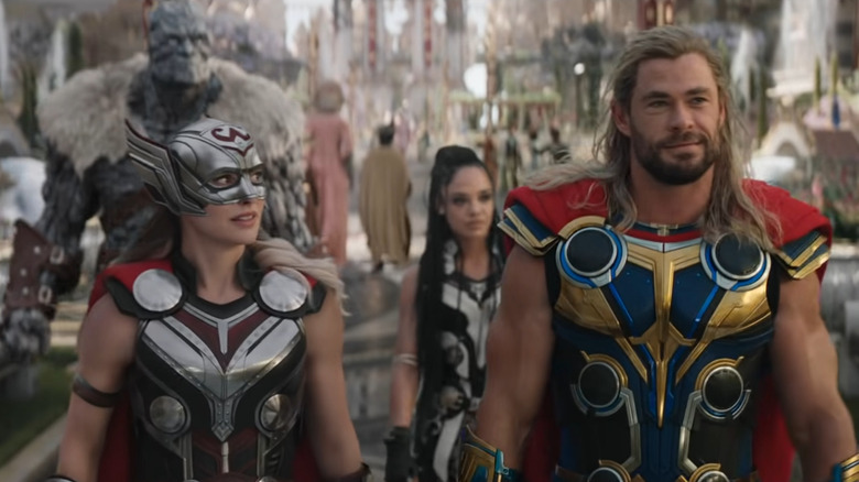 Thor and Jane Foster smiling