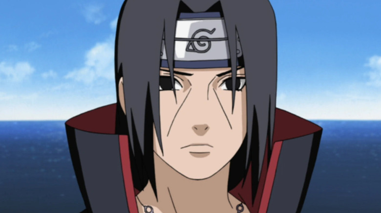 Itachi standing by the sea