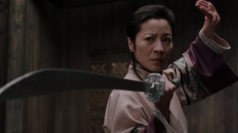 Michelle Yeoh with sword