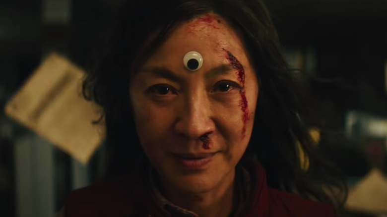 Michelle Yeoh with googly eye