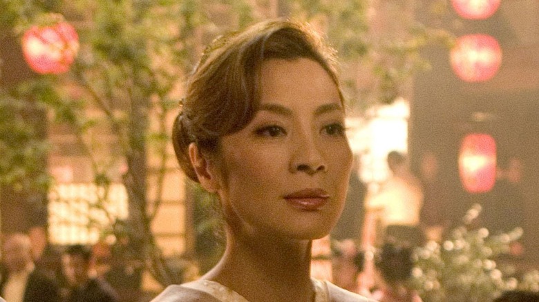 Michelle Yeoh staring