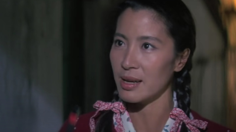 Michelle Yeoh with pigtails